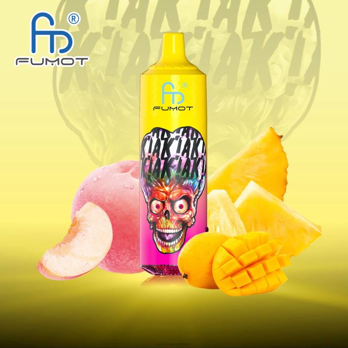 RandM Tornado Schweiz | Fumot RandM Tornado 00P2193 9000 Pro Vape-Gerät mit Akku und E-Juice-Display Version 1 Pfirsich-Ananas-Mango